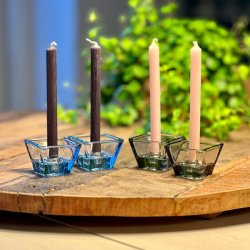 Lysestager - Holmegaard, firkantede