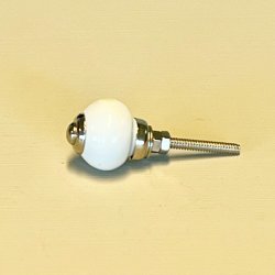 Mbelknop - porceln, hvid 