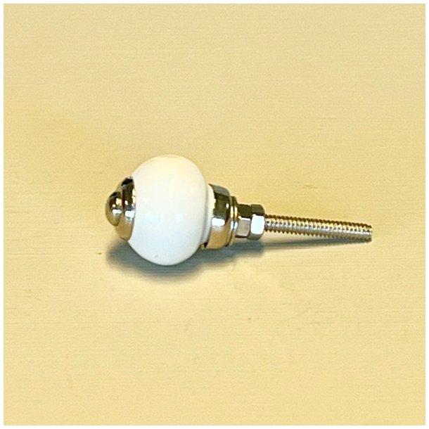 Mbelknop - porceln, hvid 