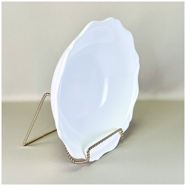 Salatskl - hvid med blgende kant