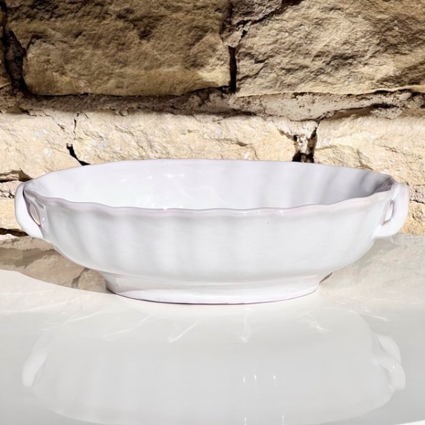 Fransk terrin - stor, hvid