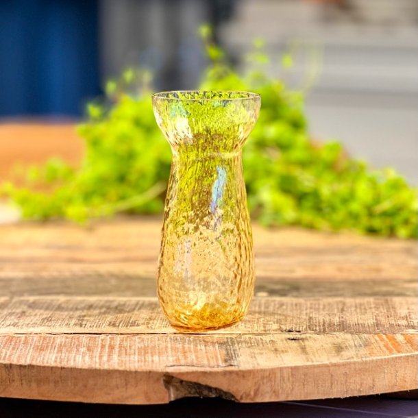 Hyacintvase - gylden, Fyens Glasvrk