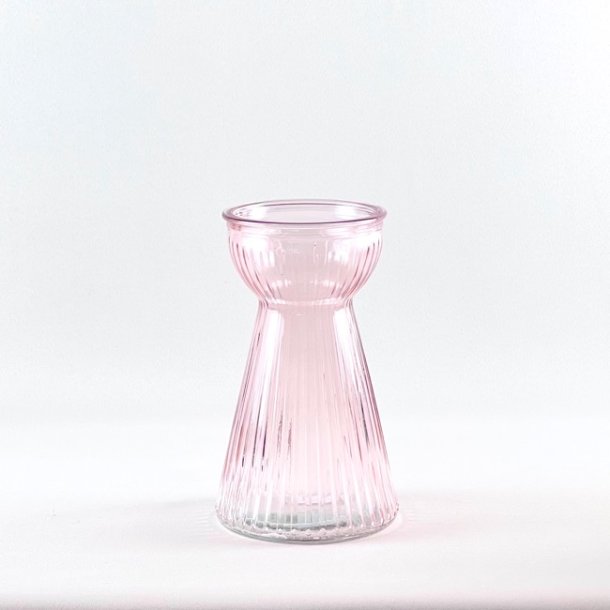 Hyacintglas - rosa med striber