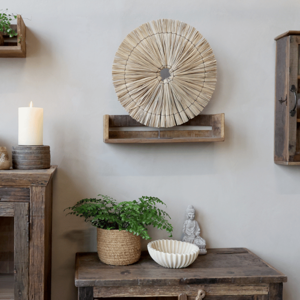 Hylde med kanter, genbrugstr� - Grimaud L50 cm