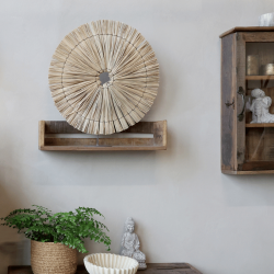 Hylde med kanter, genbrugstr� - Grimaud L60 cm
