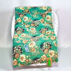 Sari madras (45x120 cm) - grn m/beige