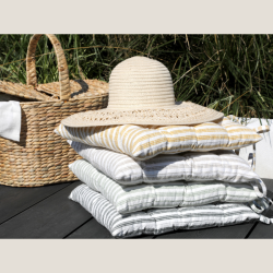 Hynde - bomuld m/hrfarvede striber