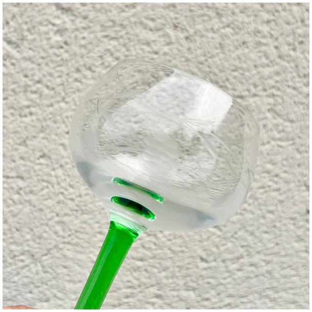 Hvidvinsglas - Alsace, grn fod og ciceleringer