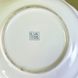 Salatskl - hvid med blgende kant