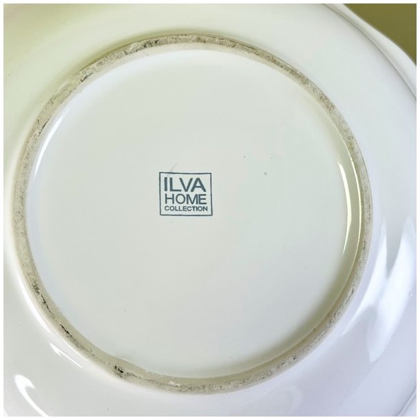 Salatskl - hvid med blgende kant