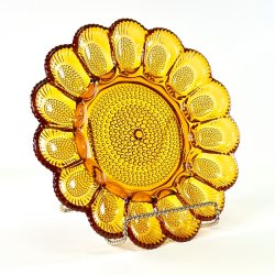�ggefad - Vintage, Indiana Glass Hobnail, ravfarvet til 15 �g 
