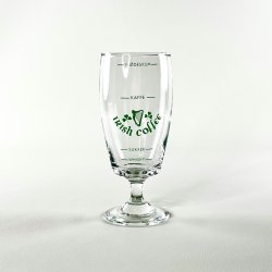 Irish Coffee glas (6 stk) - store p lav fod, grn skrift