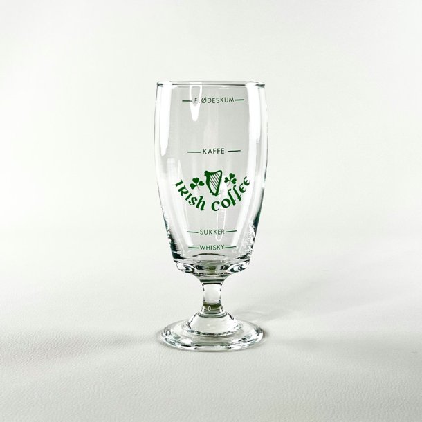 Irish Coffee glas (6 stk) - store p lav fod, grn skrift