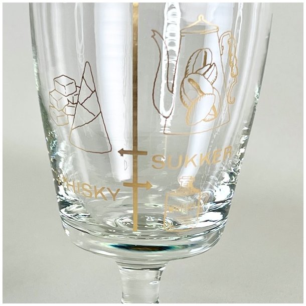 Irish Coffee glas (2 stk samlet) - store p lav fod m/tegninger