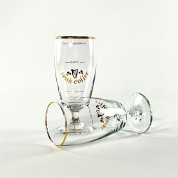 Irish Coffee glas (4 stk) - store p lav fod, guld skrift