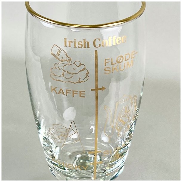 Irish Coffee glas (2 stk samlet) - store p lav fod m/tegninger