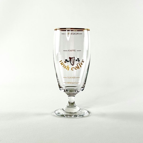 Irish Coffee glas (4 stk) - store p lav fod, guld skrift