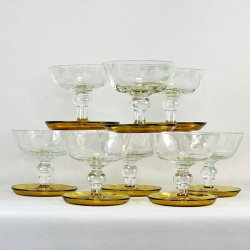 Isglas - Kastrup 'Lis', gylden fod og ciseleringer