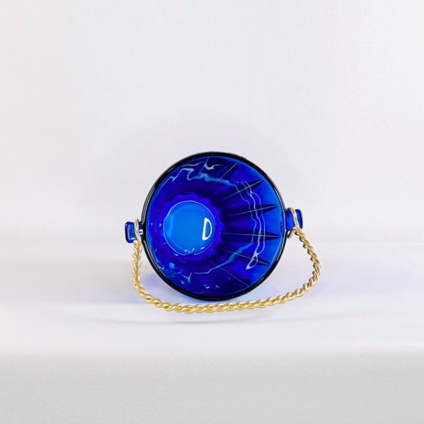 Isspand - koboltbl med messinghank