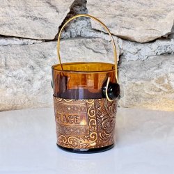 Isspand - fransk vintage, ravfarvet m/lder 