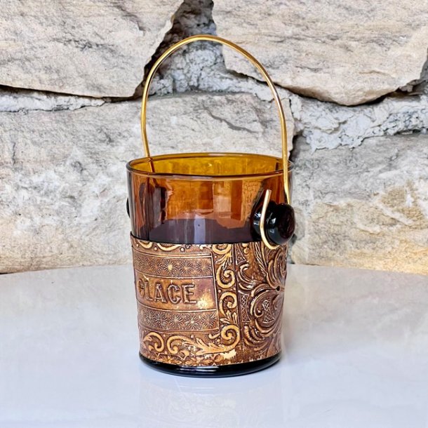 Isspand - fransk vintage, ravfarvet m/lder 