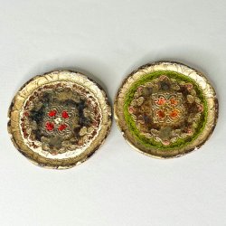 Glasbrik - dekoreret tr til flaske