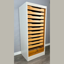 Arkivskab med jalousilge - SOLGT 