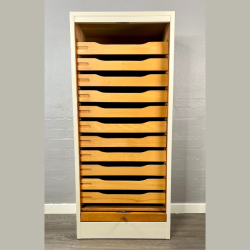 Arkivskab med jalousilge - SOLGT 