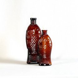 Flaske - fisk med korkprop, vintage 