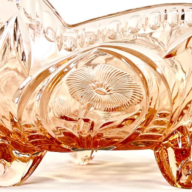 Glassk�l - lyser�d jardiniere p� f�dder, XL 