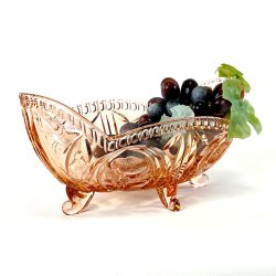 Glassk�l - lyser�d jardiniere p� f�dder, XL 