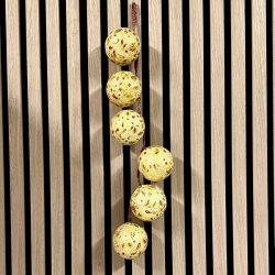 Julekugler - papmache (6 stk samlet) 