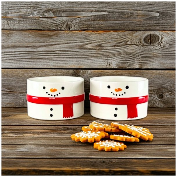 Juleskle (st a' 2 stk samlet) - snemand