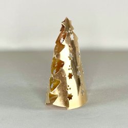 Juletr til fyrfadslys - messing