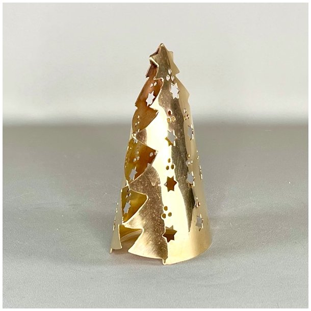 Juletr til fyrfadslys - messing