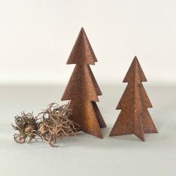 Sm juletrer i metal (st a' 2 stk samlet) 