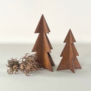 Sm juletrer i metal (st a' 2 stk samlet) 