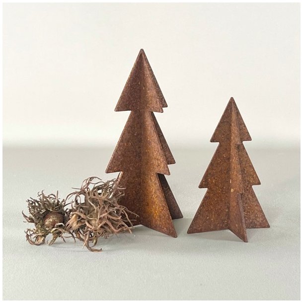 Sm juletrer i metal (st a' 2 stk samlet) 