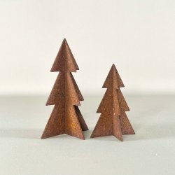 Sm juletrer i metal (st a' 2 stk samlet) 