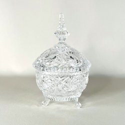 Bonbonniere - krystal med spir, XL