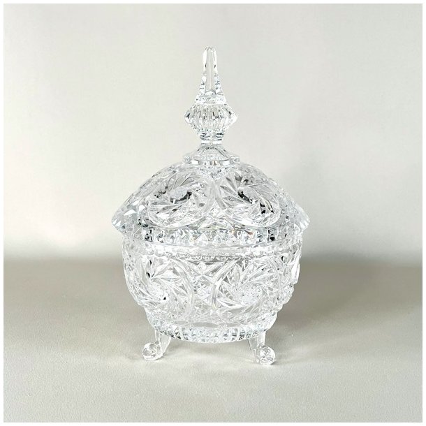 Bonbonniere - krystal med spir, XL