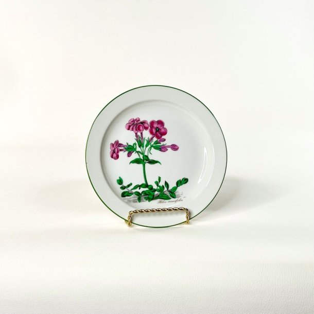 Kagetallerken (6 stk samlet) - h�ndmalet blomstermotiv