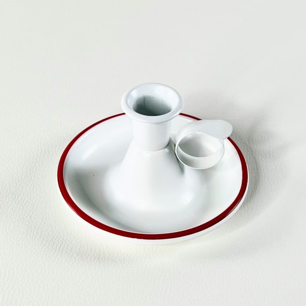 Kammerstage - hvid med r�d kant