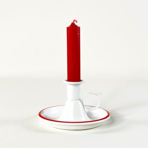 Kammerstage - hvid med r�d kant