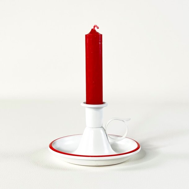 Kammerstage - hvid med r�d kant