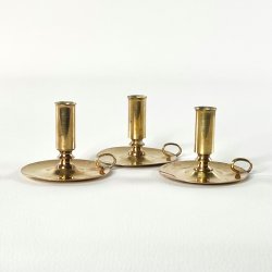 Trio af sm� messing kammerstager