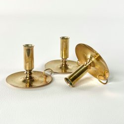 Trio af sm� messing kammerstager