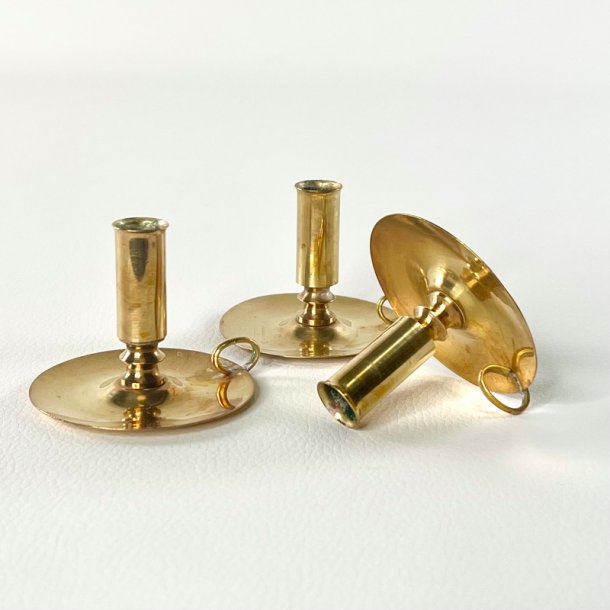 Trio af sm� messing kammerstager