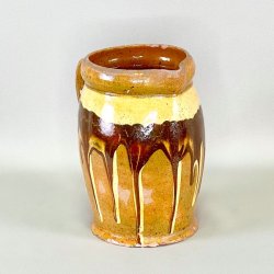 Vintage fransk kande - brndte farver