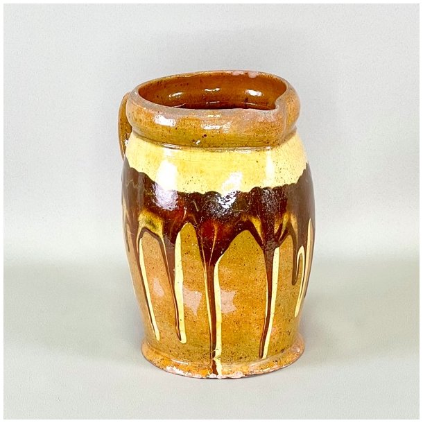 Vintage fransk kande - brndte farver